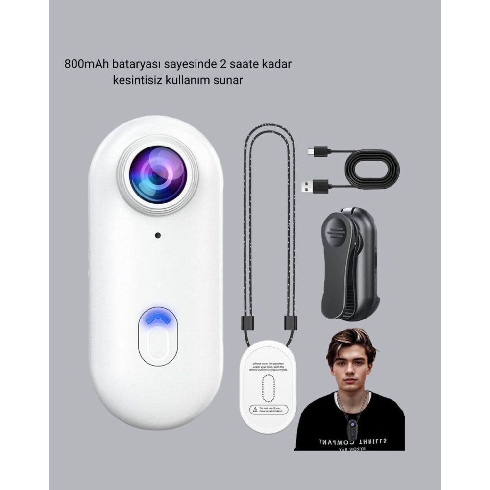 Kompakt 1080P Aksiyon Kamerası Suya Dayanıklı WiFi ve 120° Geniş Açı