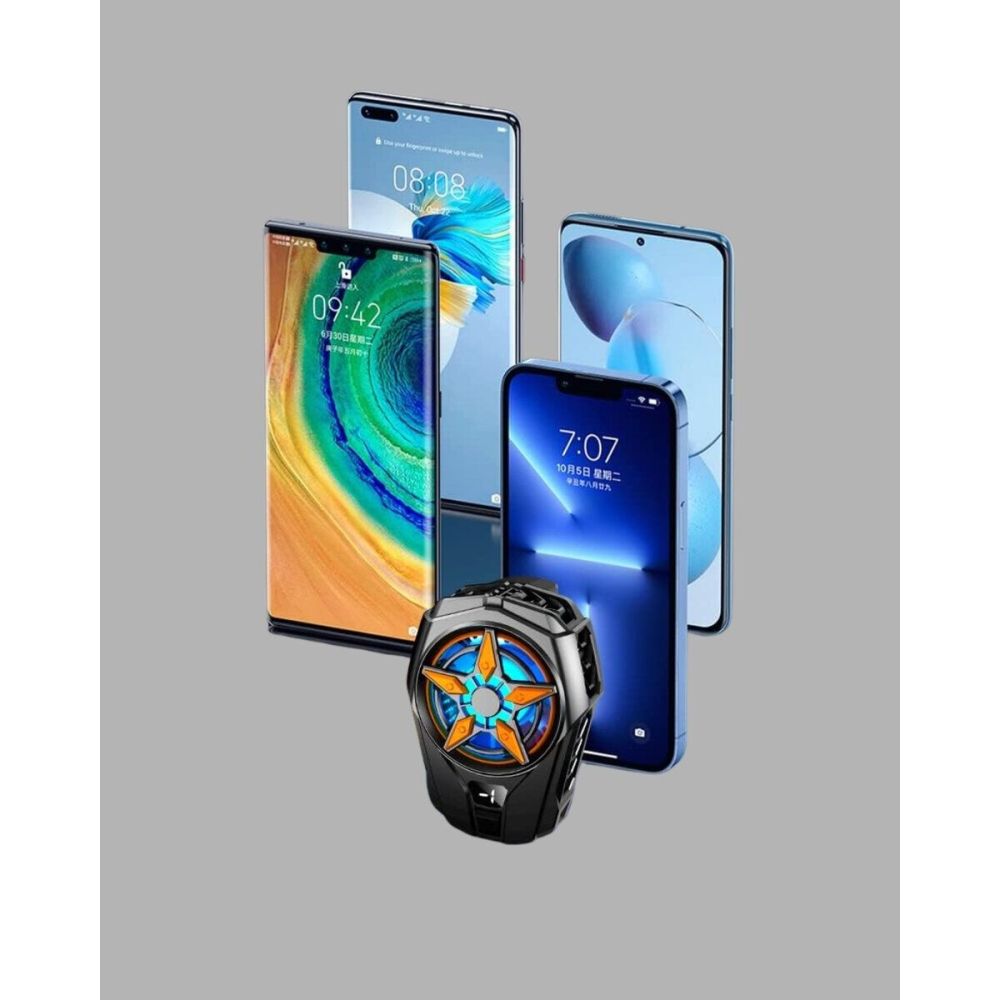 RGB Işıklı Telefon Soğutucu Fan Gaming Cooler Süper Hızlı Soğutma