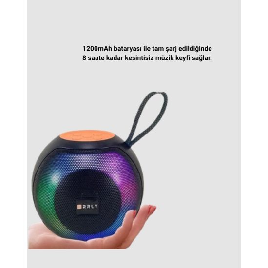 Bluetooth 5.0 Hoparlör – RGB Işıklı Güçlü Bas ve 360° Surround Ses