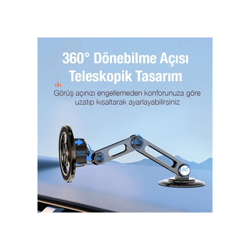 ALLY CZY-F82Y 360 ° Dönebilen MagSafe Araç İçi Telefon Tutucu