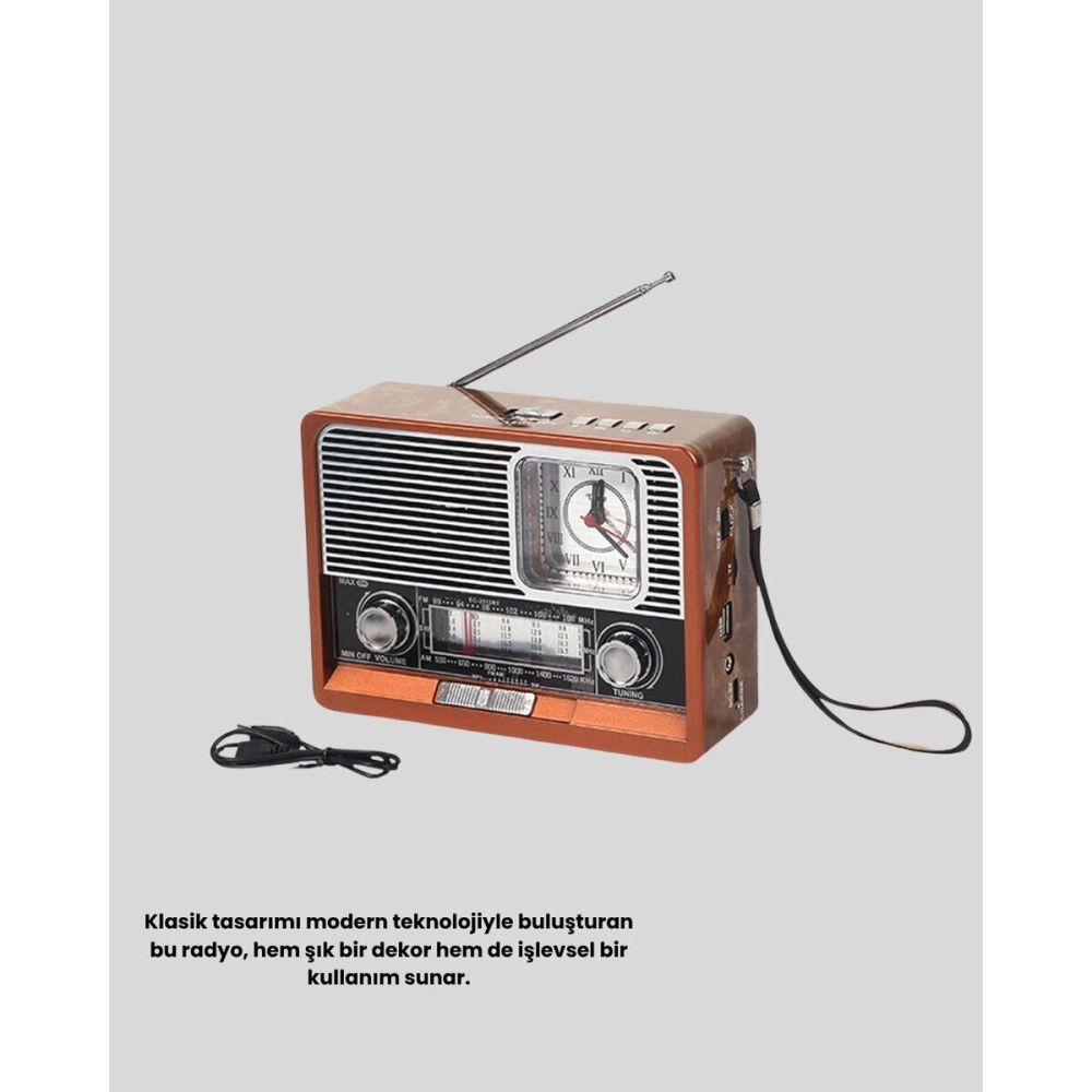 Dekoratif Vintage Radyo – Klasik Görünüm Modern Fonksiyon ve Uzun Ömür