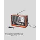 Nostaljik Görünümlü USB Girişli Bluetooth Bağlantılı Radyo