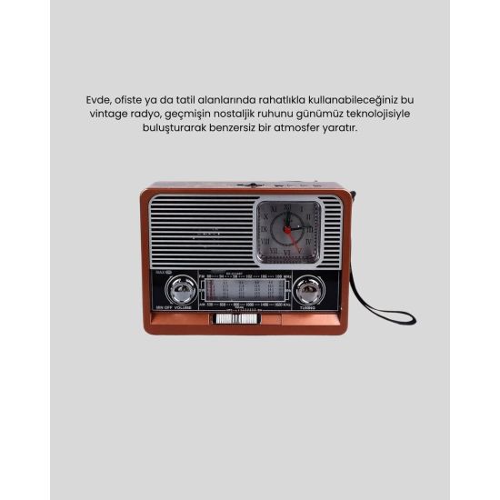Dekoratif Vintage Radyo – Klasik Görünüm Modern Fonksiyon ve Uzun Ömür