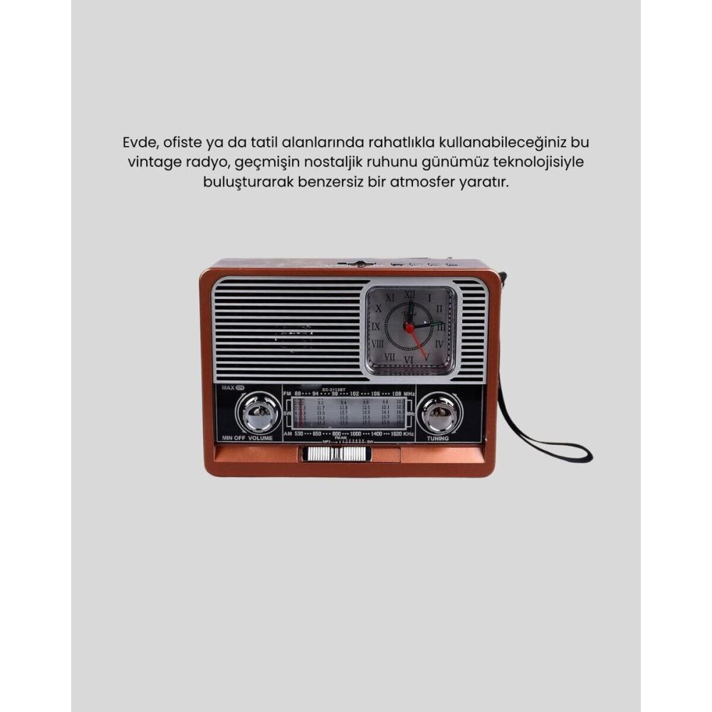 Dekoratif Vintage Radyo – Klasik Görünüm Modern Fonksiyon ve Uzun Ömür