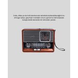 Nostaljik Görünümlü USB Girişli Bluetooth Bağlantılı Radyo