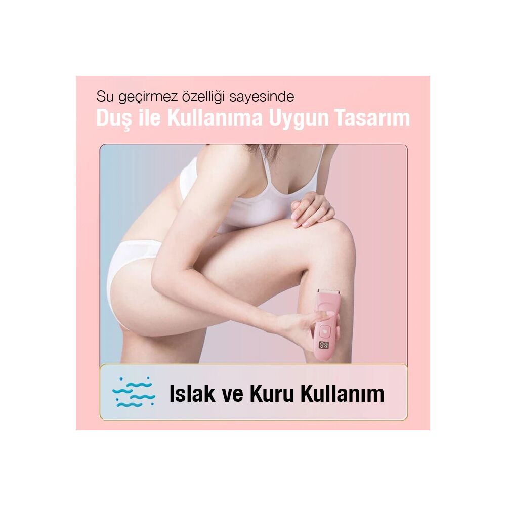 EZERE Saç sakal vücut tıraş makinesi Su Geçirmez Dijital Göstergeli