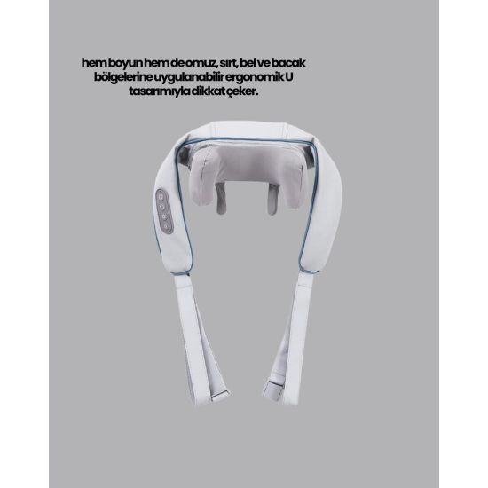 Titreşimli Boyun Masaj Cihazı Isı Terapili Şarjlı VNB-01 Ergonomik U T