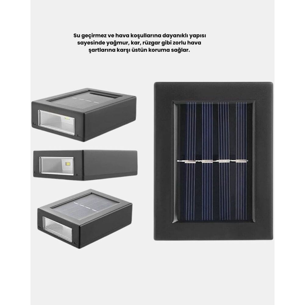 Solar Dış Mekan Aplik Su Geçirmez Dayanıklı LED Aydınlatmalı