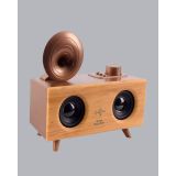 Gramafon Tasarımlı Bluetooth Hoparlör 3D Ses Teknolojili Çok Fonksiyon