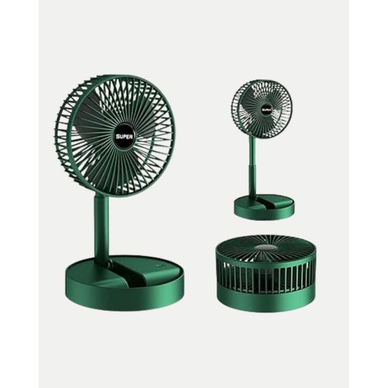 Katlanabilir Şarjlı Mini Fan 3 Kademeli Hız Ayarlı Taşınabilir