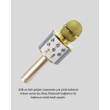 Karaoke Mikrofonu Bluetooth USB AUX Girişli Yankı Efektli