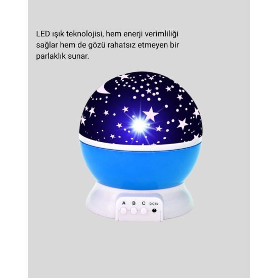 Renkli LED Gece Lambası 6 Işık Modlu Çocuk Odası Atmosfer Aydınlatma