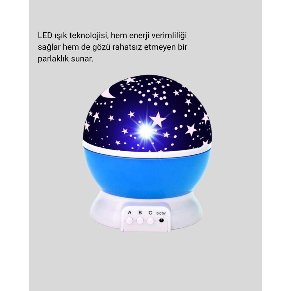 Renkli LED Gece Lambası 6 Işık Modlu Çocuk Odası Atmosfer Aydınlatma