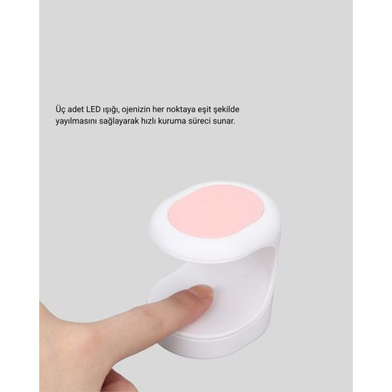 Mini Oje Kurutma Cihazı 16W LED UV Hızlı Kurutma Taşınabilir Kompakt