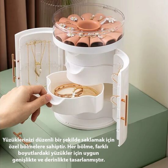 EZERE Takı-Yüzük-Küpe-Kolye Ve Aksesuar Düzenleyici Mücevher Organizer