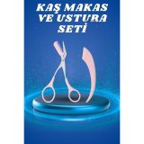 Taraklı Kaş Bıyık Makası Ve Kaş Ustura Seti Kaş Bıyık Tüy Alma Epilasy