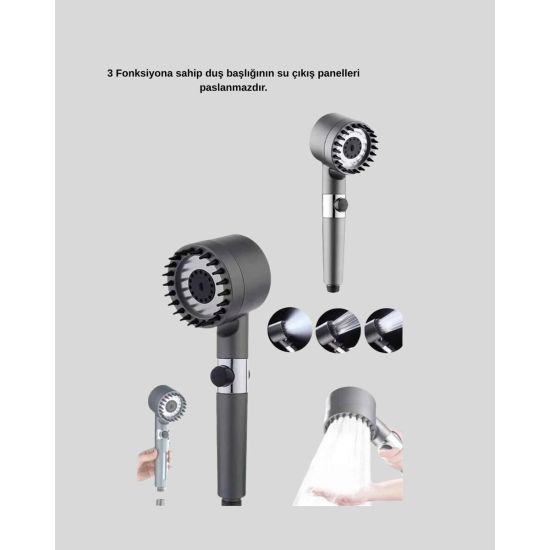 Spa Etkili Masaj Uçlu Duş Başlığı Ergonomik Tasarım