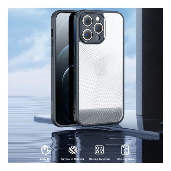 Dux Ducis iPhone 14 Pro Aimo Series Premium Buzlu Sert PC-TPU Kılıf