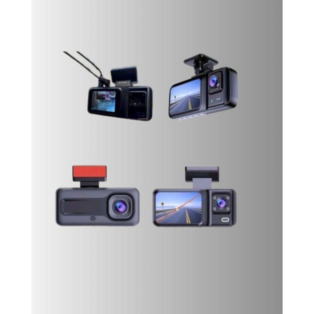 360° Kapsama Sahip Full HD Araç Kamerası 3’lü Kayıt Gece Görüşlü DashC