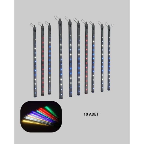 Dekoratif LED Meteor Işık 10’lu Çubuk Seti