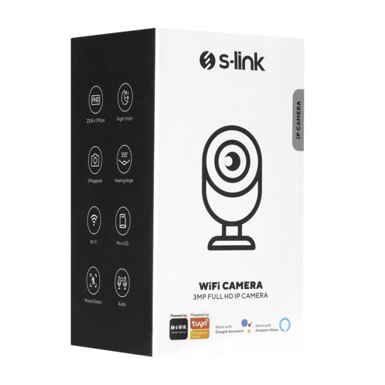 S-LINK SL-IND04 Ev/Bebek Güvenlik Kamerası WiFi 3Mpix 3.6mm Lens 10m. 