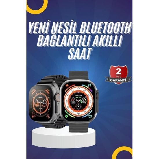 1.83 İnç Akıllı Saat Android ve İOS Uyumlu Çağrı Cevaplayabilen Adımsa