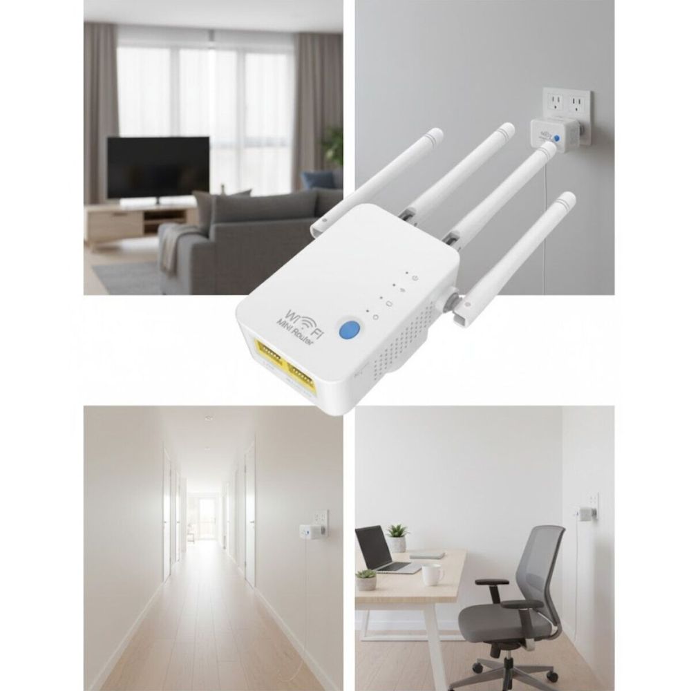 300Mbps WiFi Tekrarlayıcı WPS Güvenlikli AP Modlu Güçlendirici