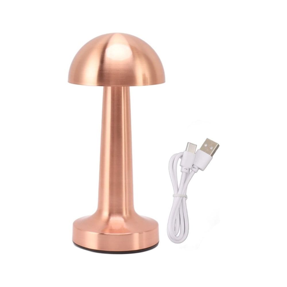 Modern Bronz Masa Lambası 3 Renk LED Dokunmatik Şarjlı Model