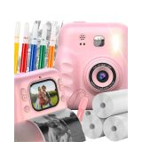 HD Ekranlı Çocuk Fotoğraf Makinesi Video Kayıt ve Baskı Kağıdı Kalem H