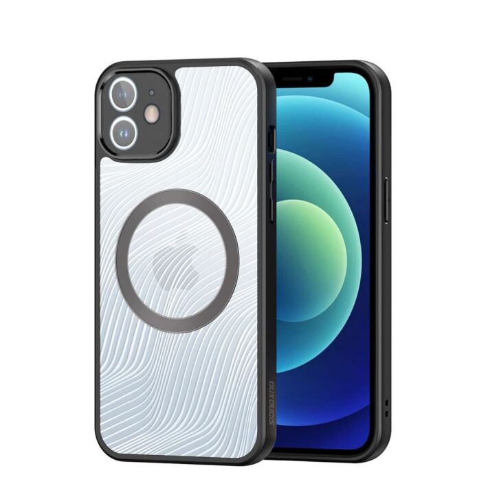 Dux Ducis iPhone 12 Aimo Series Mag Safe Premium Buzlu Sert PC-TPU Kıl