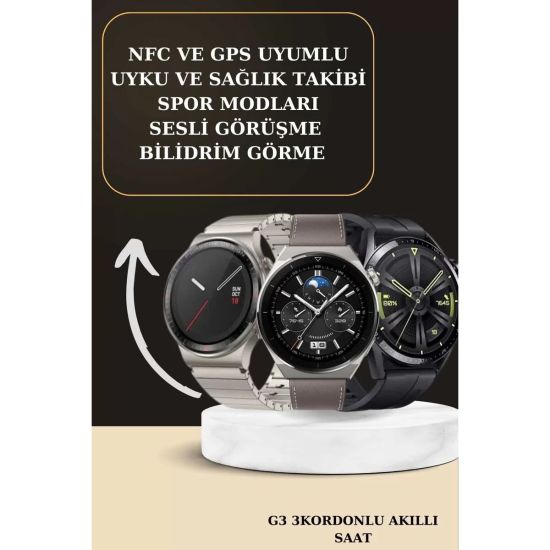 Aynalı Bluetooth Kulaklık Yeni Nesil Akıllı Saat Titreşimli Nabız Ölçe