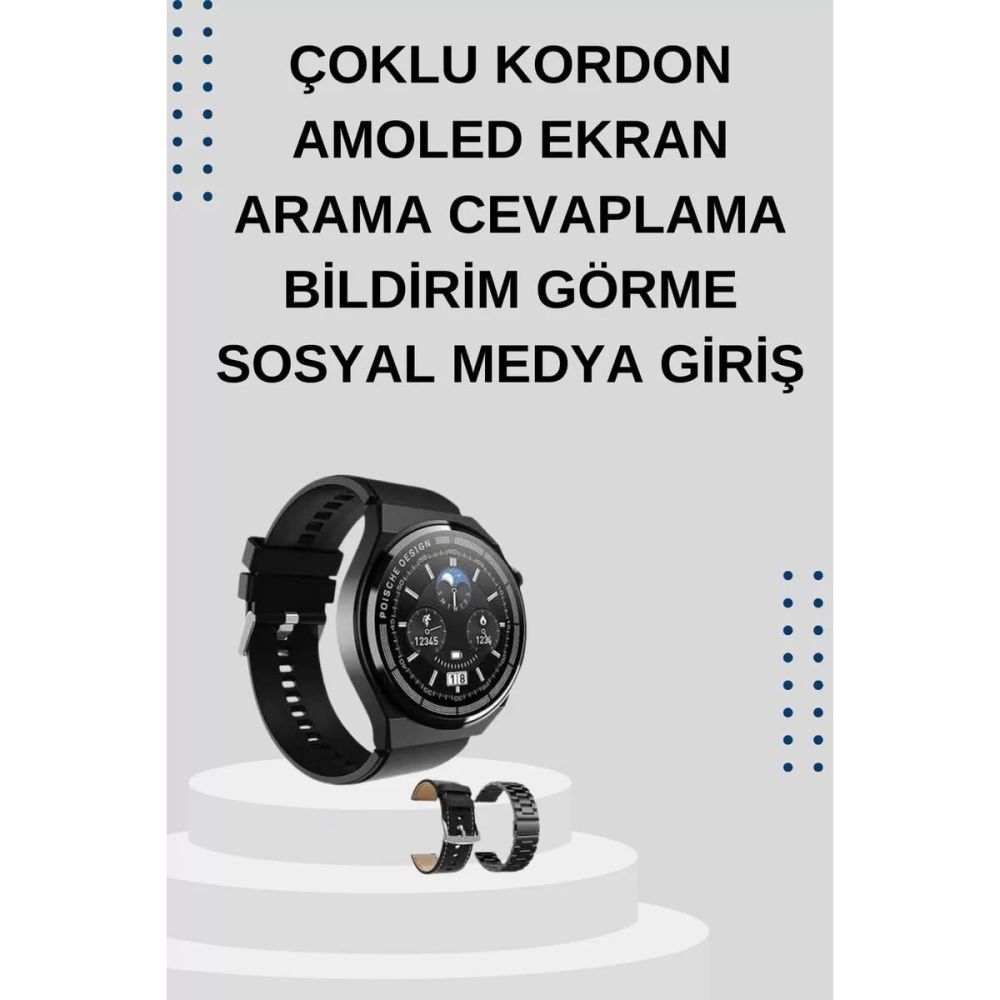 Yeni Nesil Sesli Görüşme Akıllı Saat ve Powerbank Çoklu Şarj Girişli B