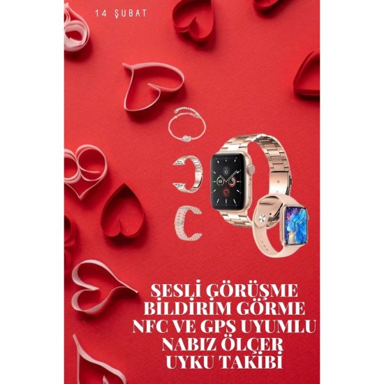 Sevgiliye Özel Yeni Nesil Akıllı Saat Çiftlere Özel Kampanya Çift Saat