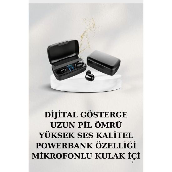 Dijital Göstergeli Bluetooth Kulaklık Kablosuz TWS Stereo Bluetooth 5.