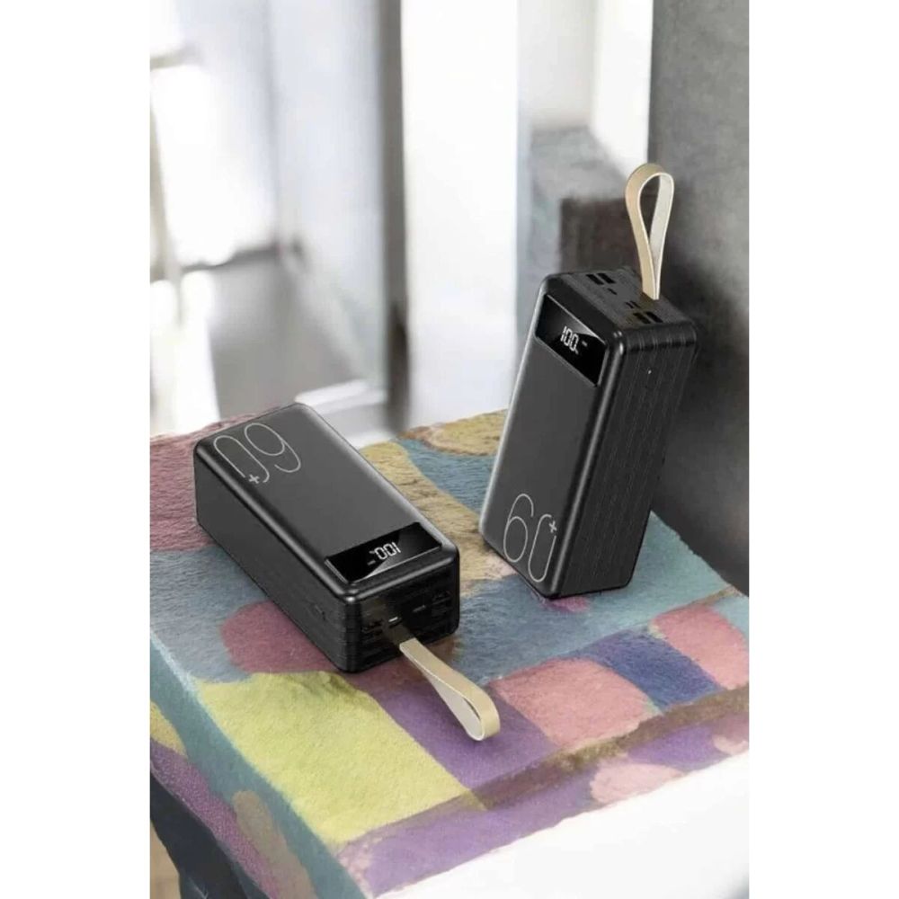 Powerbank 60.000 Mah Hızlı Şarj 4 Çıkışlı Uzun Şarj Süreli Dijital Gös