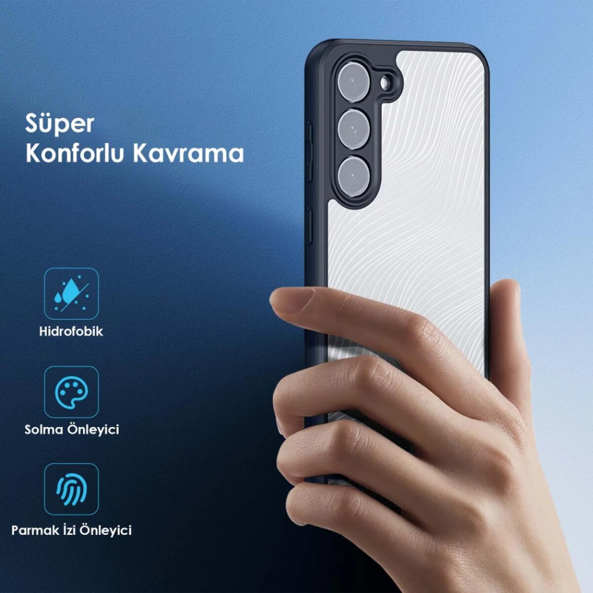 Dux Ducis SM Galaxy S23 Plus Aimo Series Premium Buzlu Sert PC-TPU Kıl