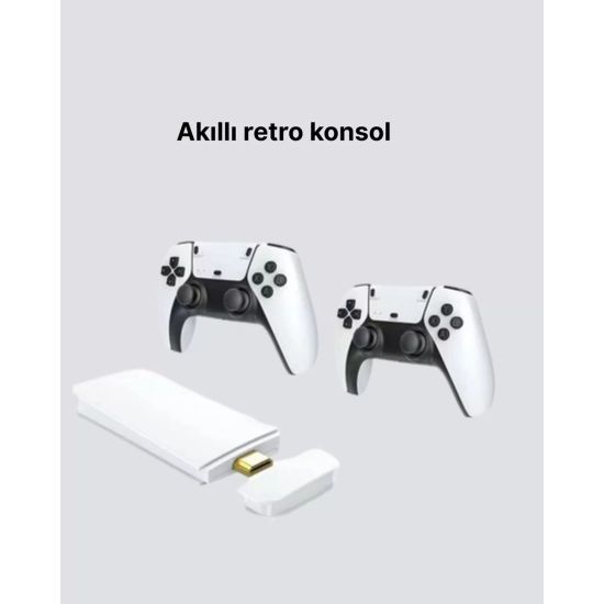 3D Çift Oyun Kollu 4K HD Ekran Nostaljik 20.000 Oyunlu Beyaz Game Box