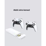 3D Çift Oyun Kollu 4K HD Ekran Nostaljik 20.000 Oyunlu Beyaz Game Box