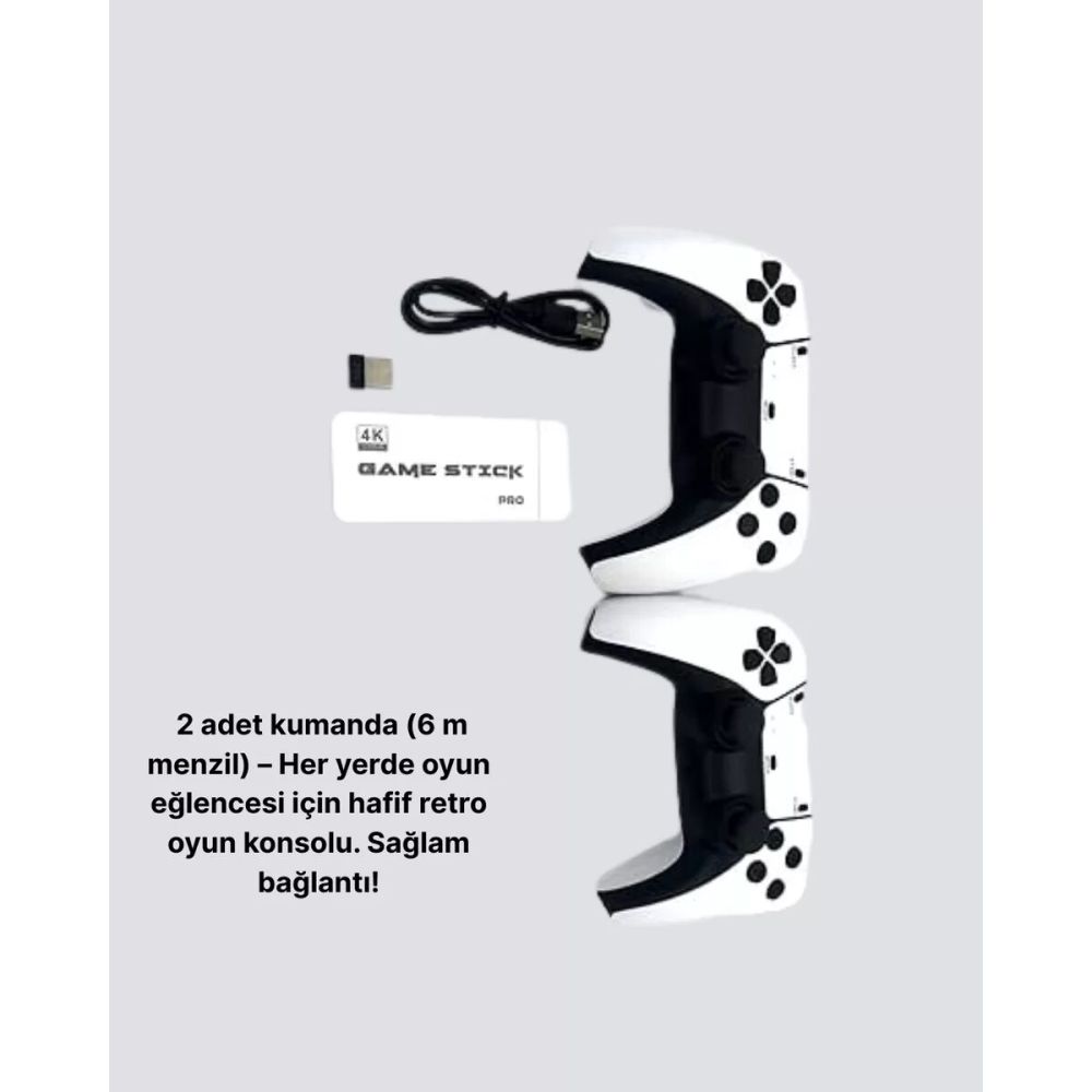 HDMI ve Kablosuz Kontrolcülü 20.000 Oyunlu Retro Oyun Konsolu