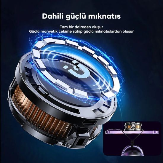 MEMO CX07 Manyetik/arka-klips Cep Telefon Soğutma Fanı Radyatör Soğutu