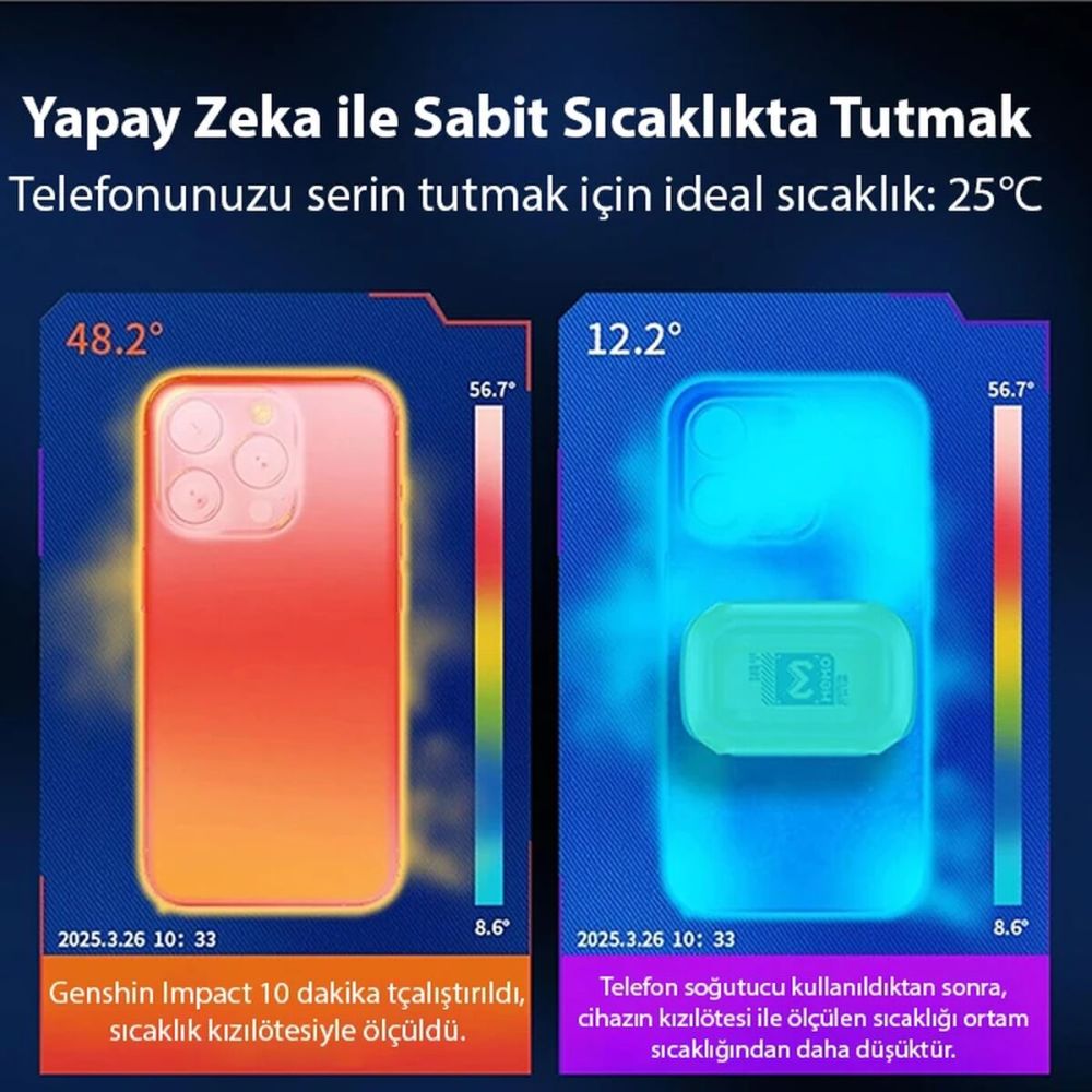 Memo CX12 Pro 2000Mah Bataryalı i Manyetik Cep Telefon Soğutma