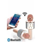 Karaoke Mikrofon Dahili Hoparlörlü Sd-usb-aux Girişli Bluetooth Hoparl