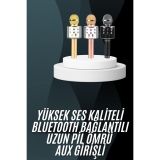 Karaoke Mikrofon Bluetooth Bağlantılı Aux Girişli Uzun Pil Ömrü Yüksek