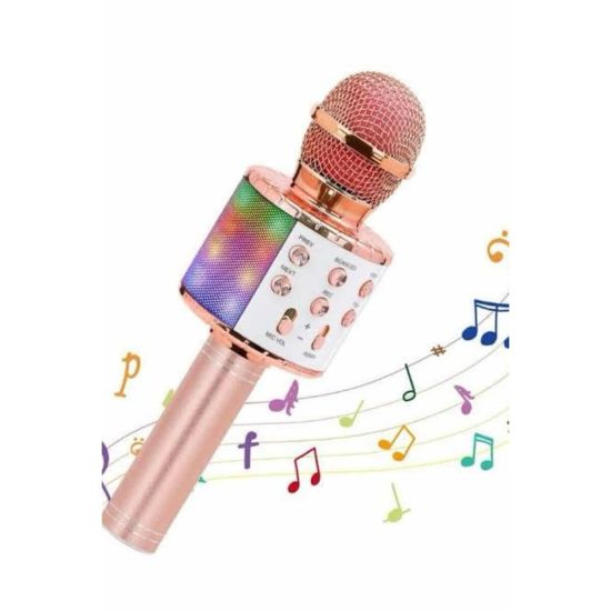 Karaoke Mikrofon Bluetooth Bağlantılı Aux Girişli Uzun Pil Ömrü Yüksek