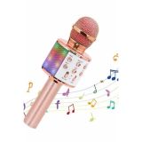 Karaoke Mikrofon Bluetooth Bağlantılı Aux Girişli Uzun Pil Ömrü Yüksek