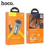HOCO Z49 Çift USB Girişli Araç Şarj Başlık + USB To iPhone Lightning K