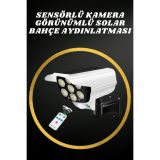 Solar Lamba Kamera Görünümlü Duvar Lambası Dönebilen Bahçe Aydınlatmas