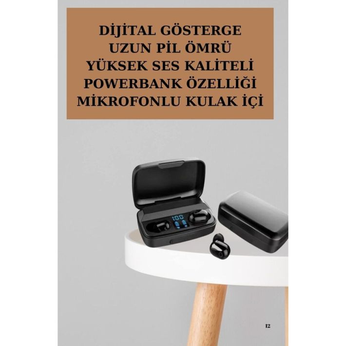 Yeni Nesil TWS Kablosuz Kulaklık Güçlü Batarya Yüksek Kalite Bluetooth