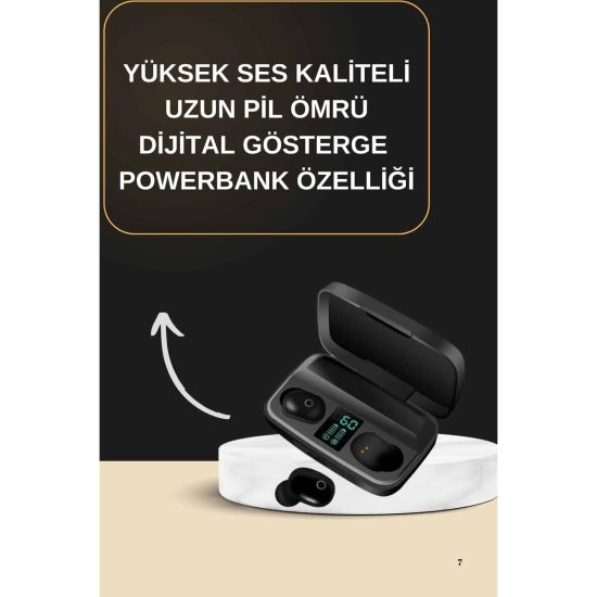 2025 Yeni Model Bluetooth Kulaklık Stereo TWS Kulaklık 5.0 Bluetooth Y
