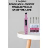 Elektrikli Manikür Pedikür Seti İkili Set 12 Parça Tırnak Bakımı Törpü